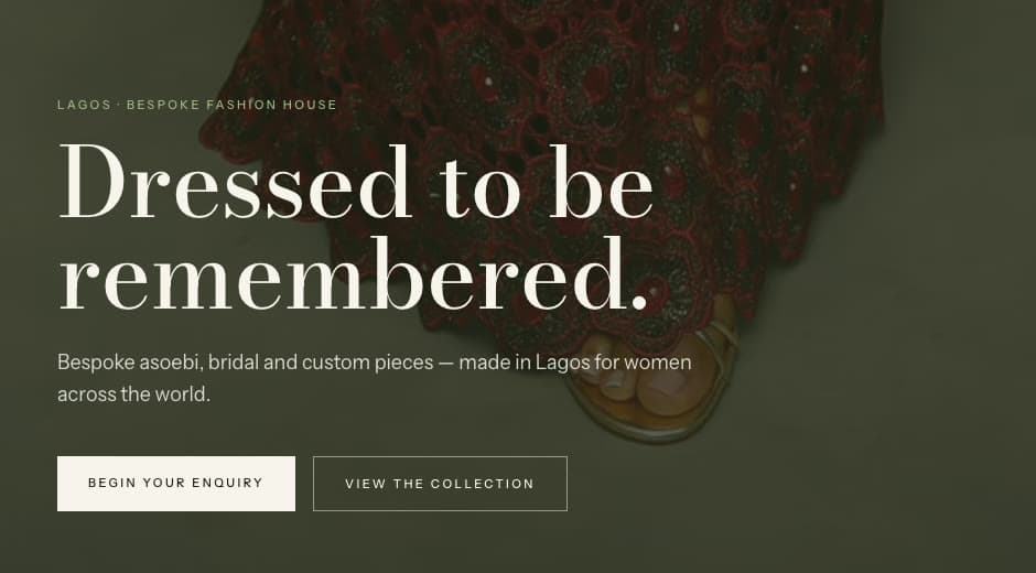 Dilara editorial typography — Dressed to be remembered